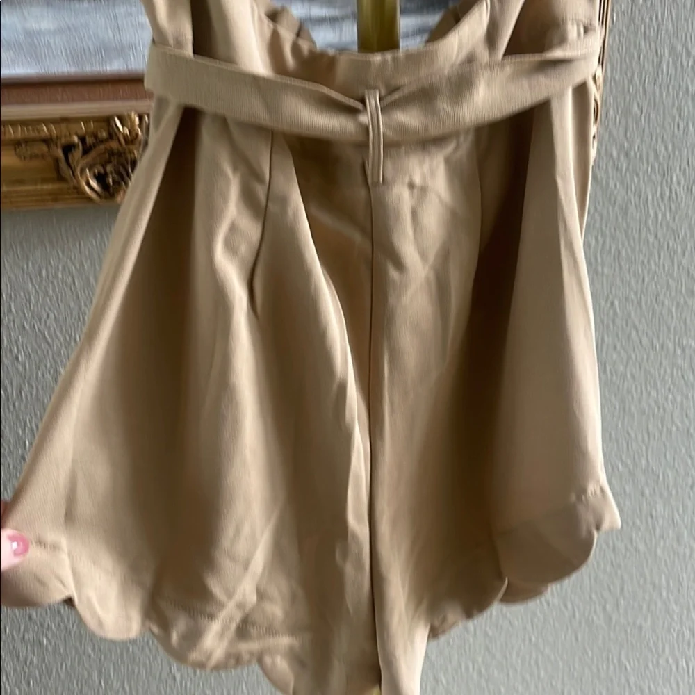 Blue ivy Tan High Waist Paperbag Shorts - Picture 10 of 10